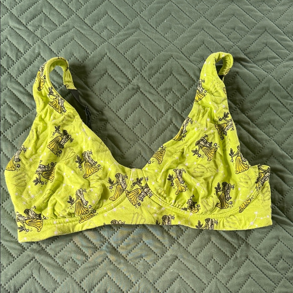 MeUndies Lime Green Patterned Bralette